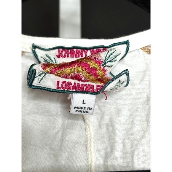 Johnny Was Frederique Embroidered Panel Knit Mix Tunic Large - Picture 4 of 7